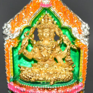 Phra Phrom Erawan Bronze Silver Plated Enamel Kruba Baeng Wat Ban Tonod 2567