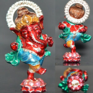 Phra Pikanet (Ganesha) Bronze with Silver Gilding and Enamel by Luang Pu Yuen, Wat Nong Pa Mak, 2025