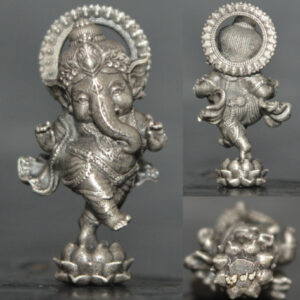 Phra Pikanet (Ganesha) in Pure Silver with Satin Finish, Luang Pu Yuen, Wat Nong Pa Mak, 2025