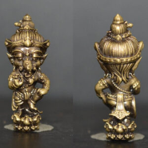 Mini Ganesha in Dancing Pose, Maha Chinnawat Metal, by Kruba Khamfan, Wat Ko Chok, 2025