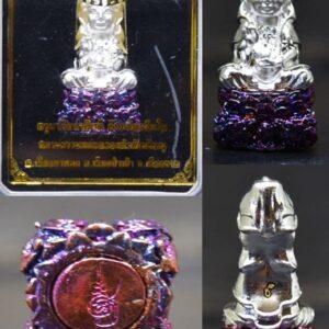 Phra Phrom Kring Guan Im Nammor Chaiyya Bronze Rainbow Aura Large Mold Long Life Edition Kruba Chaiyapatthapee 2561 Height 3.5 cm