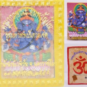 Phra Pikanet (Ganesha) Waan Painted Edition, "Maha Thep Ban Darn Chok" by Kruba Krisana, Wat Weluwan, Nakhon Ratchasima, 2555 BE (2012 CE)