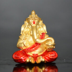 Phra Pikanet (Ganesha) Nipon Pura Dha, Solid Gold Amulet, Luang Pu Yen, Wat Kaeng Sadao, 2021