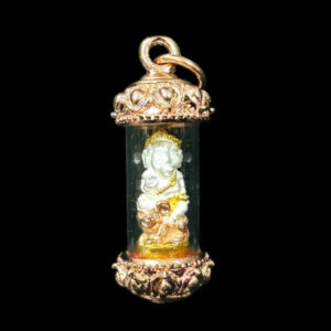 Phra Pikanet (Ganesha) "Pratan Phon" Edition, Bronze with 3K Gold Plating, by Luang Phu Kham Fan, Wat Ko Chok, 2024