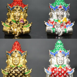 Gift Set of Phra Phrom Thada Floating Bronze Figurine by Luang Pho Wijit, Samnakpatipatham Buddhist Worship Center 2565