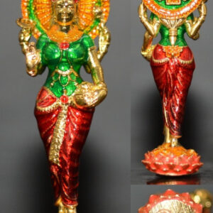 Phra Mae Lakshmi Maha Thewi Chok Bronze with Gold Plating and Enamel Kruba Kamfan Wat Ko Chok 2567