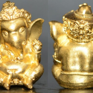 Phra Pikanet (Ganesha) Kachana Large Amulet, Bronze with Gold Plating, Luang Pu Si, Wat Phueanimit, 2024