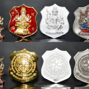 Set of Amulets Phra Phorm Above the Stars Jao Sua Yaowarat Chanuan Material Wat Sampantawong 2567