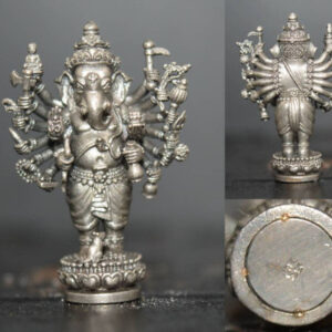 Phra Pikanet (Ganesha) Bronze with Silver Plating, "Udom Chok Mahalap" Edition, Wat Na Phra Meru, 2010