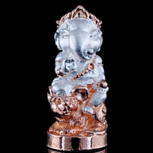 Phra Pikanet (Ganesha) "Pratan Phon" Edition, Bronze with 2K Gold Coating, by Kruba Khamfan, Wat Ko Chok, 2024