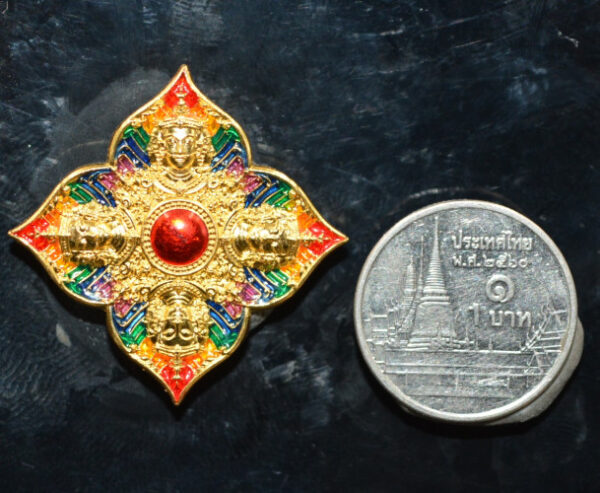 Phra Phrom Prathan Heng Heng Ruay Ruay Bronze with Gold Plating Kruba Tanjai Wat Phra That Doi Hang Bat 2568：圖片 3