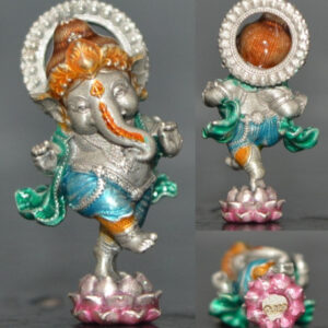 Phra Pikanet (Ganesha) Bronze with Satin Silver Enamel, Luang Pu Yuen, Wat Nong Pa Mak, 2025