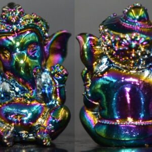 Phra Pikanet (Ganesha) Kachana Large Amulet, Rainbow Bronze Finish, Luang Pu Si, Wat Phueanimit 2024