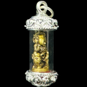 Phra Pikanet (Ganesha) "Pratan Phon" Edition, Ancient Bell Metal, by Kruba Khamfan, Wat Ko Chok 2024, with Takrut Tube