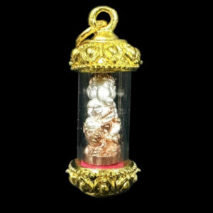 Phra Pikanet (Ganesha) "Pratan Phon" Edition, Bronze with 2K Gold Coating - Luang Phu Kham Fan, Wat Ko Chok, 2024