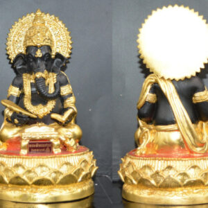 Phra Pikanet (Ganesha) in Writing Posture, Worship Size, "Phonsawan" Edition, Bronze with Gold Gilding, Sacred Buddha Image Club, 2009