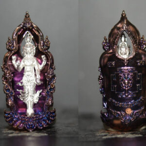 Phra Phorm Trimurti Sompratthana Edition Sacred Metal Blue Radiance Silver Plated by Phra Ajarn Aunnop Wat Tham Khao Noi 2561