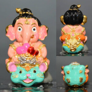 Large Phra Pikanet (Ganesha) Bronze Statue with Gold Plating and Enamel Coating - Luang Por Lek, Wat Tham Khao Noi Kesaro, 2023