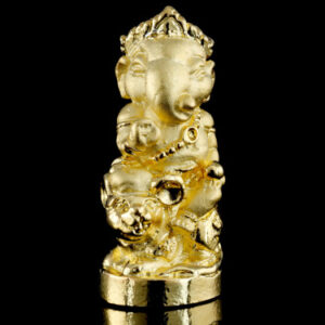 Phra Pikanet (Ganesha) "Pratan Phon" Edition, Bronze with Gold Plating, by Kruba Khamfan, Wat Ko Chok, 2024