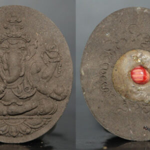 Black Waan Luang Pu Ha Phra Pikanet (Ganesha) - Wat Sakkawan, Year 2019, Size 1.8*2.1 cm